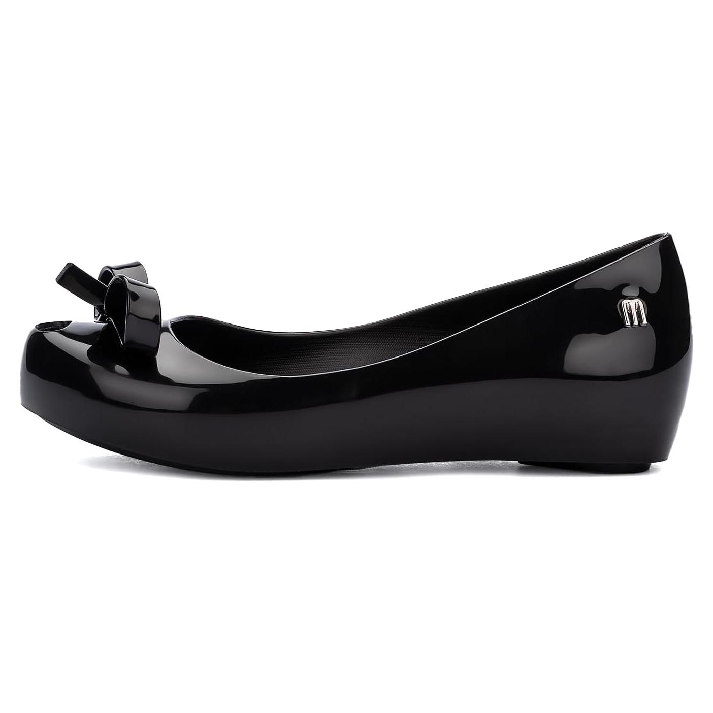 Zapatos Mini Melissa Ultragirl con moño para niñas - Negro