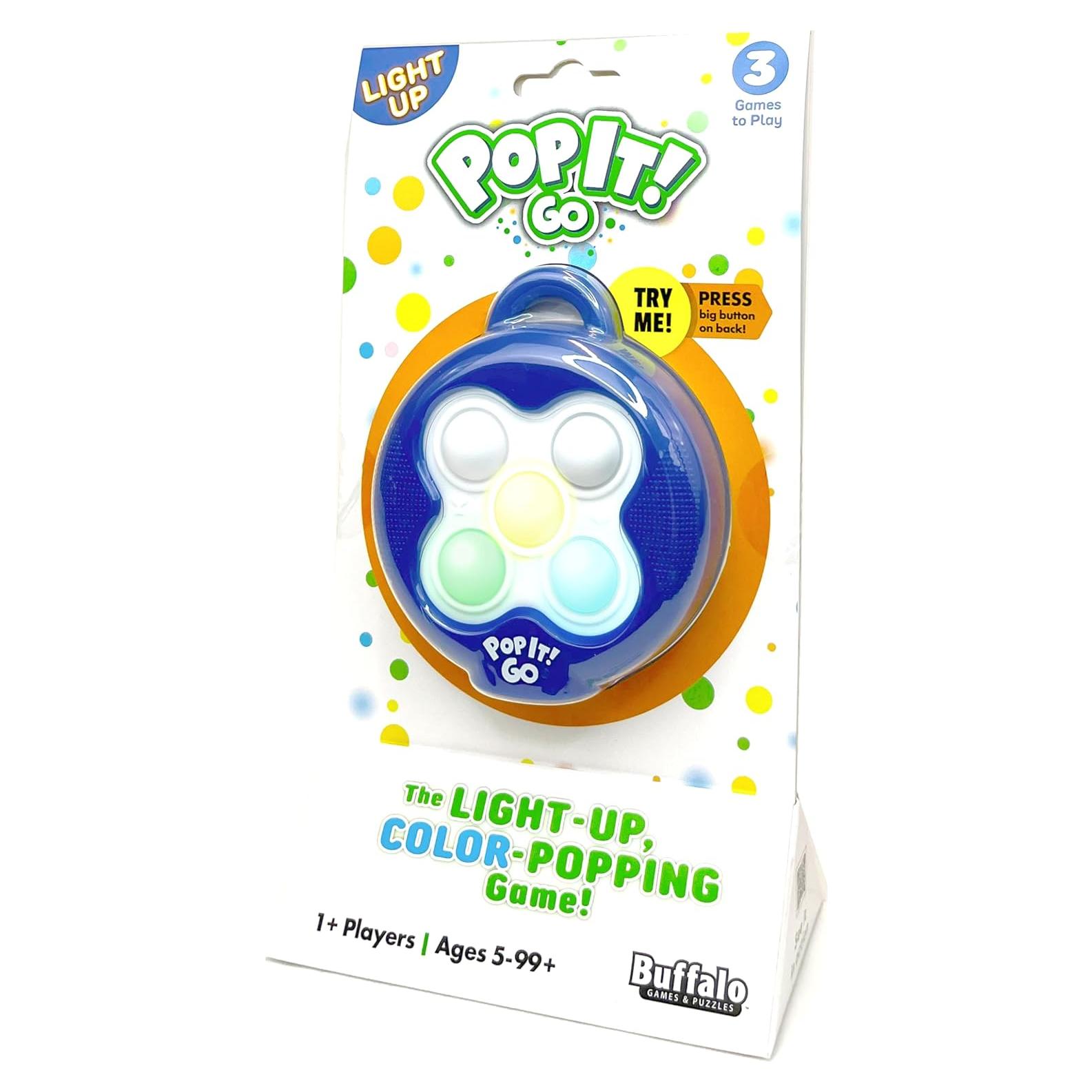 Pop It Go Buffalo Games - Juego Sensorial Portátil con Luces