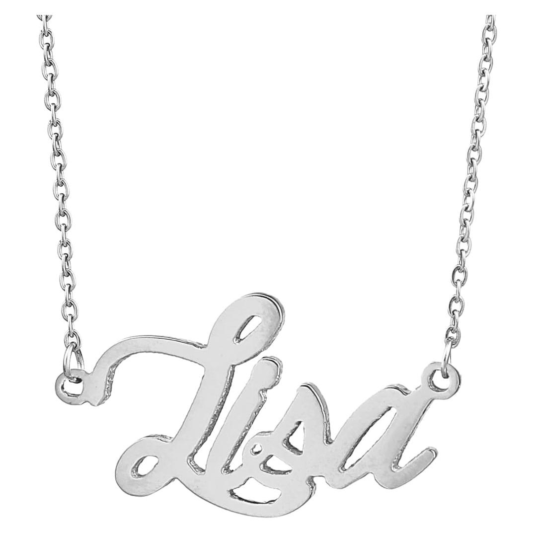 Collar de Nombre Personalizado AOLO Acero Inoxidable 35.56 cm