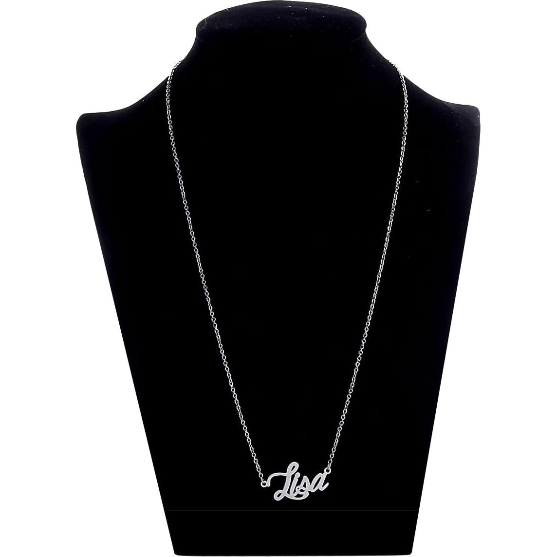 Collar de Nombre Personalizado AOLO Acero Inoxidable 35.56 cm