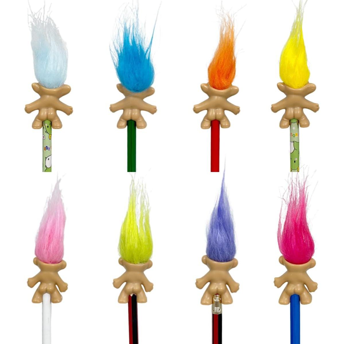 8 Toppers de Lápiz Troll Vintage Yintlilocn Multicolor