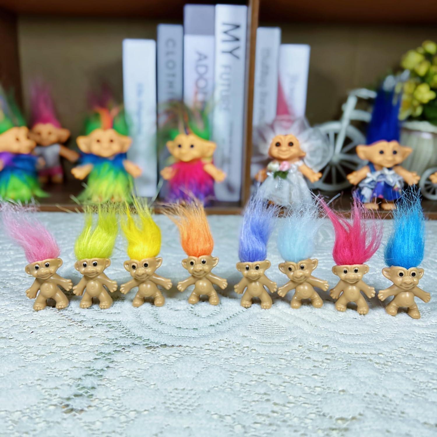8 Toppers de Lápiz Troll Vintage Yintlilocn Multicolor