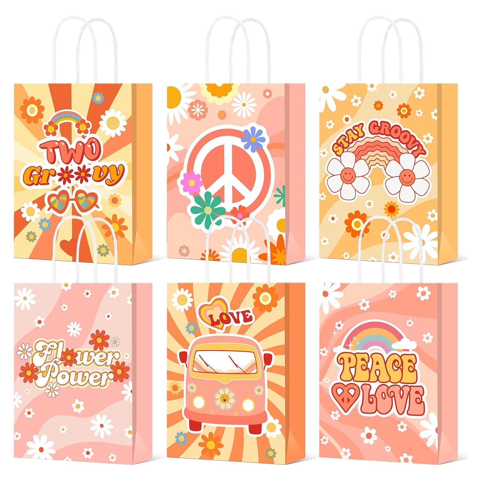Bolsas de Regalo de Papel Glenmal 24 Pcs Groovy 21x15x8cm