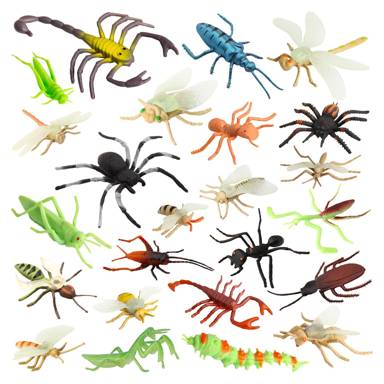 Figuras de Insectos de Juguete Pinowu - 24 Piezas 5-10 cm