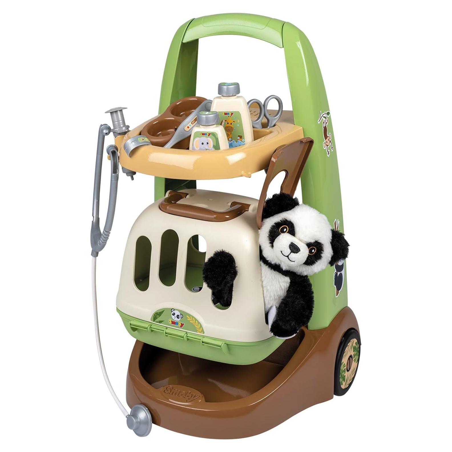 Carro Veterinario Smoby 7600340405 con 10 Accesorios y Panda