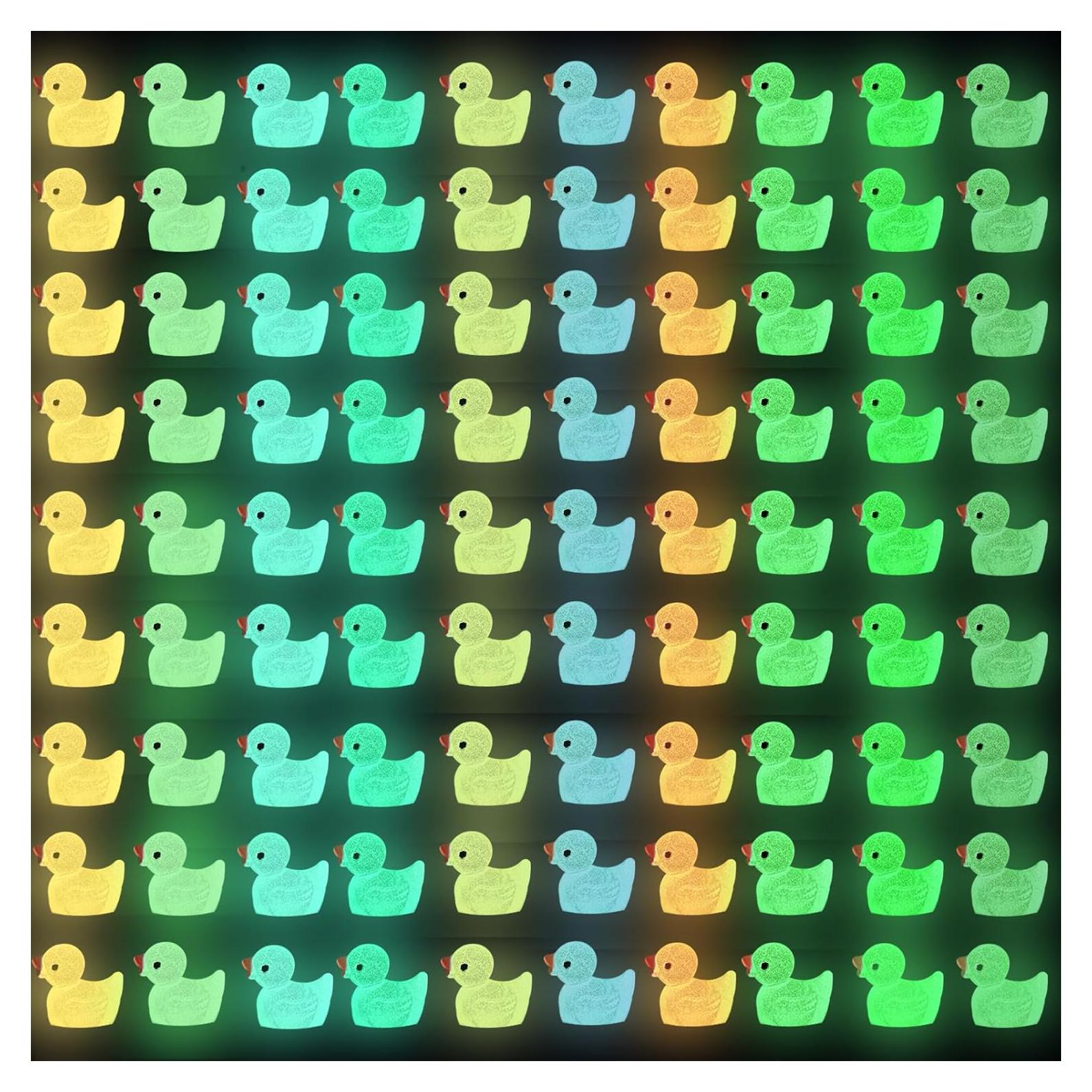 200 Patitos Miniatura Luminiscentes DULEFUN 1.5x1.8 cm