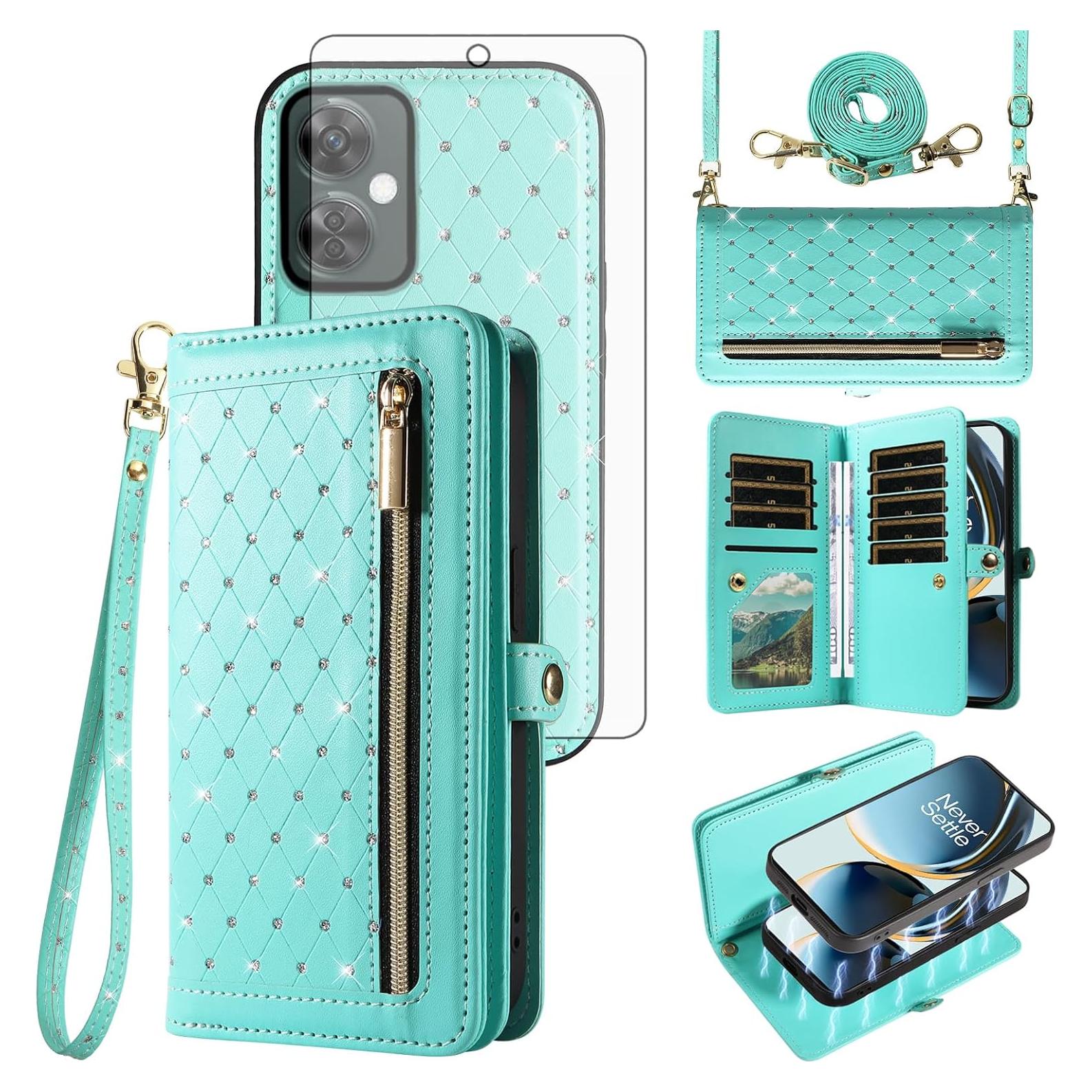 Funda Asuwish Verde para OnePlus Nord N30/CE 3 Lite con Correa