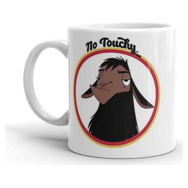 Taza Cerámica Blanca 11 Oz Kuzco NO TOUCHY Divertida BERULL