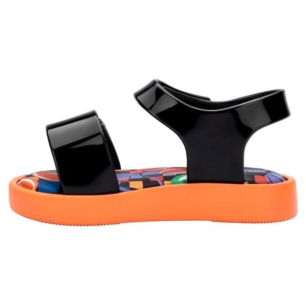 Sandalias Mini Melissa Jump para Niños 20x12x8cm Naranja/Negro