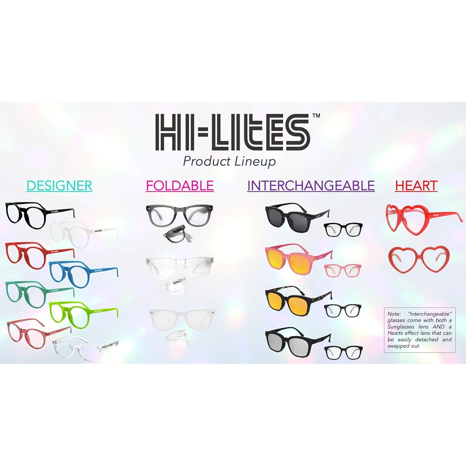 Gafas HI-LITES Efecto Corazón para Conciertos y Festivales