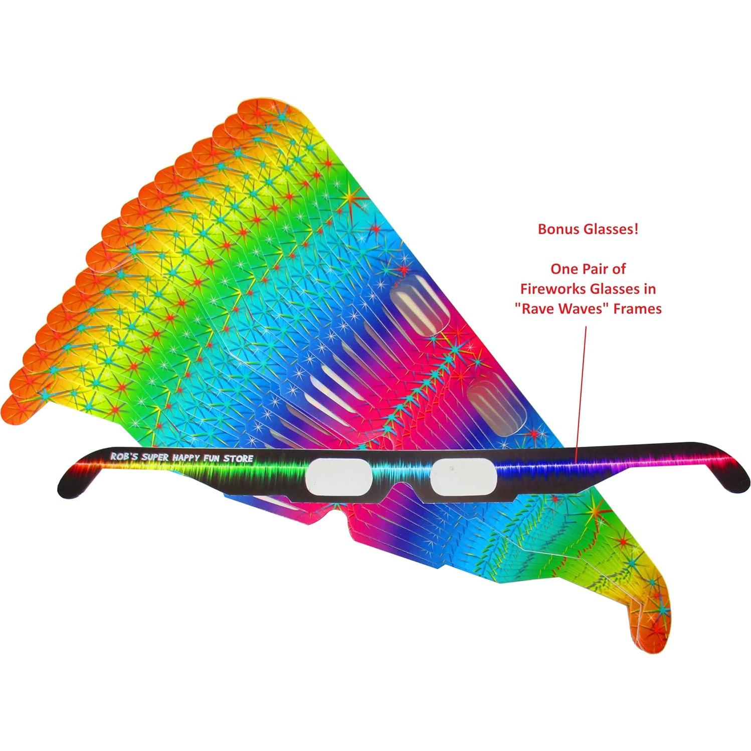 Gafas de Difracción de Fuegos Artificiales Rainbow - 51 Unidades