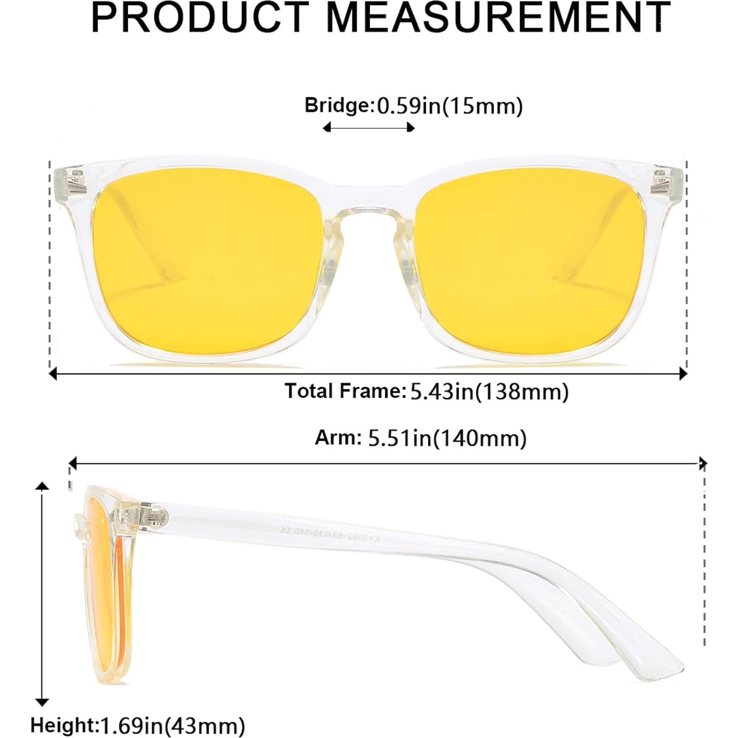 Gafas de Visión Nocturna UV400 Antirreflejo Ligeras para Conducir