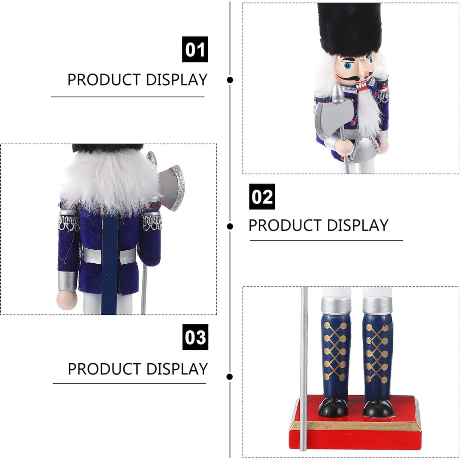 Figura de Muñeco de Nuez DEARMAMY 30x10 cm Decoración Navideña