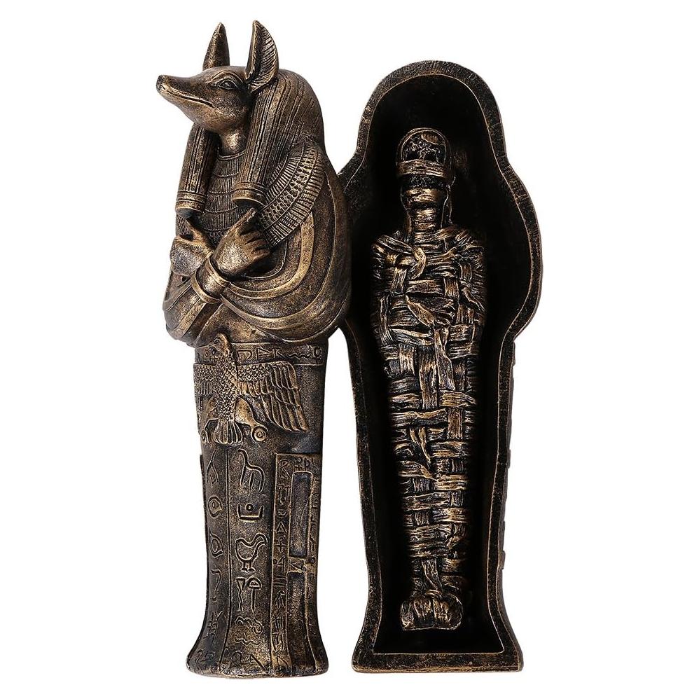 Sarcófago Anubis Coleccionable Egipcio 13.97 cm Pacific Trading