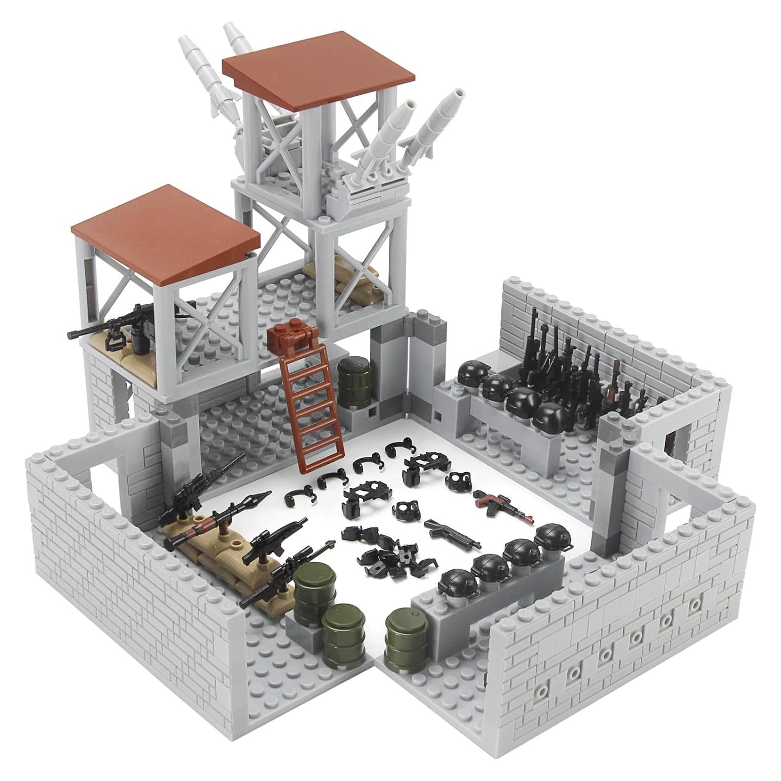 Juego de Bloques de Construcción Militar WX 389 Piezas Base Defensa