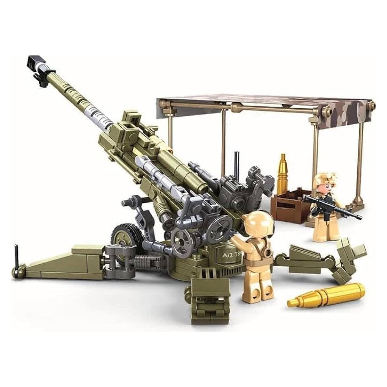 Set de Construcción Militar General Jim 155mm Artillería 258 Piezas