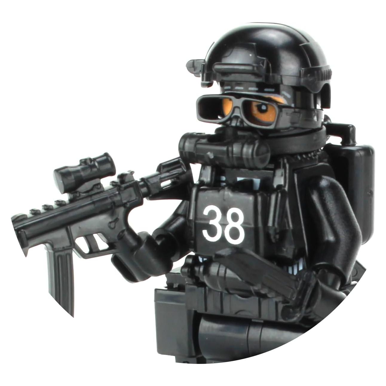 Minifigura Coleccionable Buceador Navy Seal Battle Brick 4cm