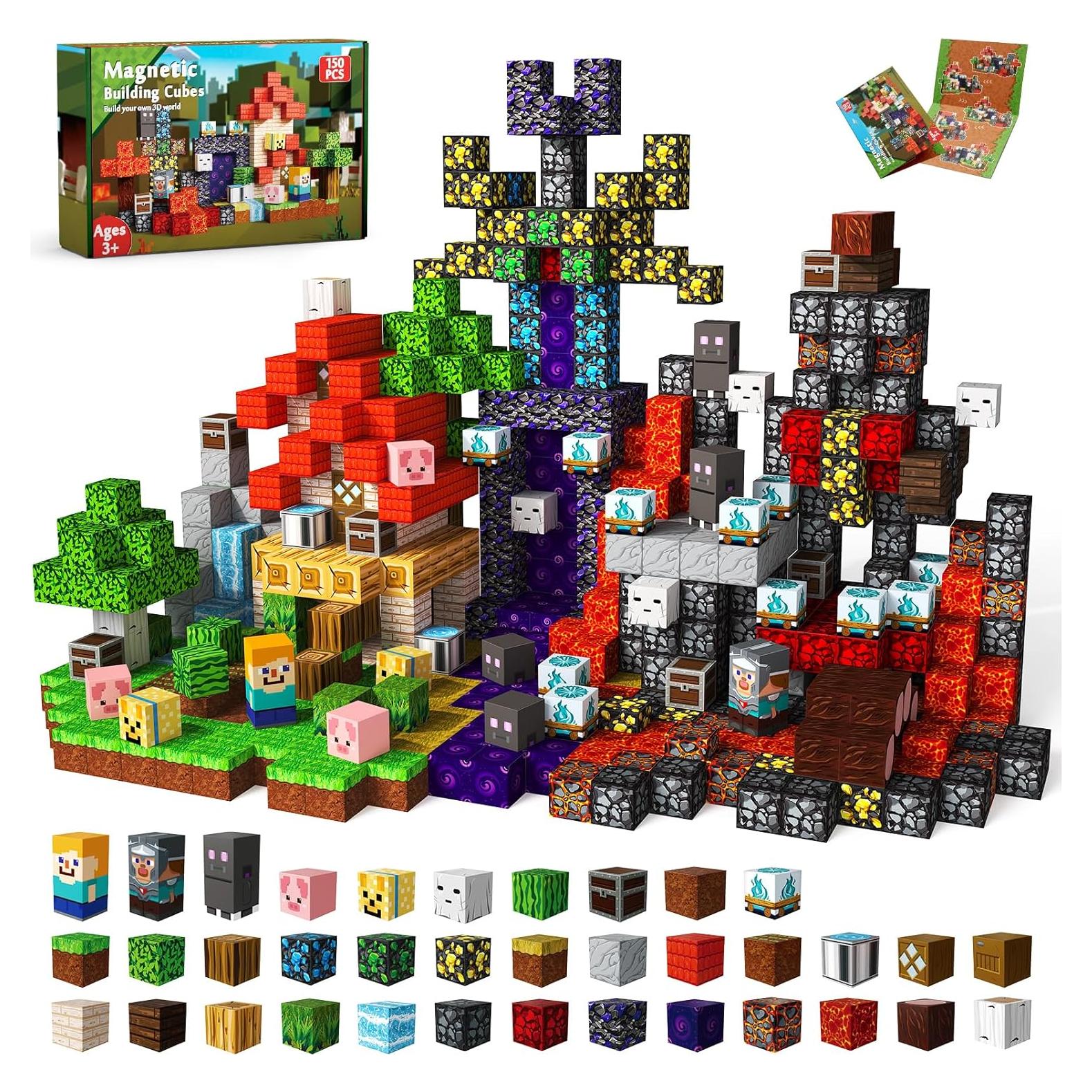 150 Bloques Magnéticos Magneverse para Niños 3 a 12 Años