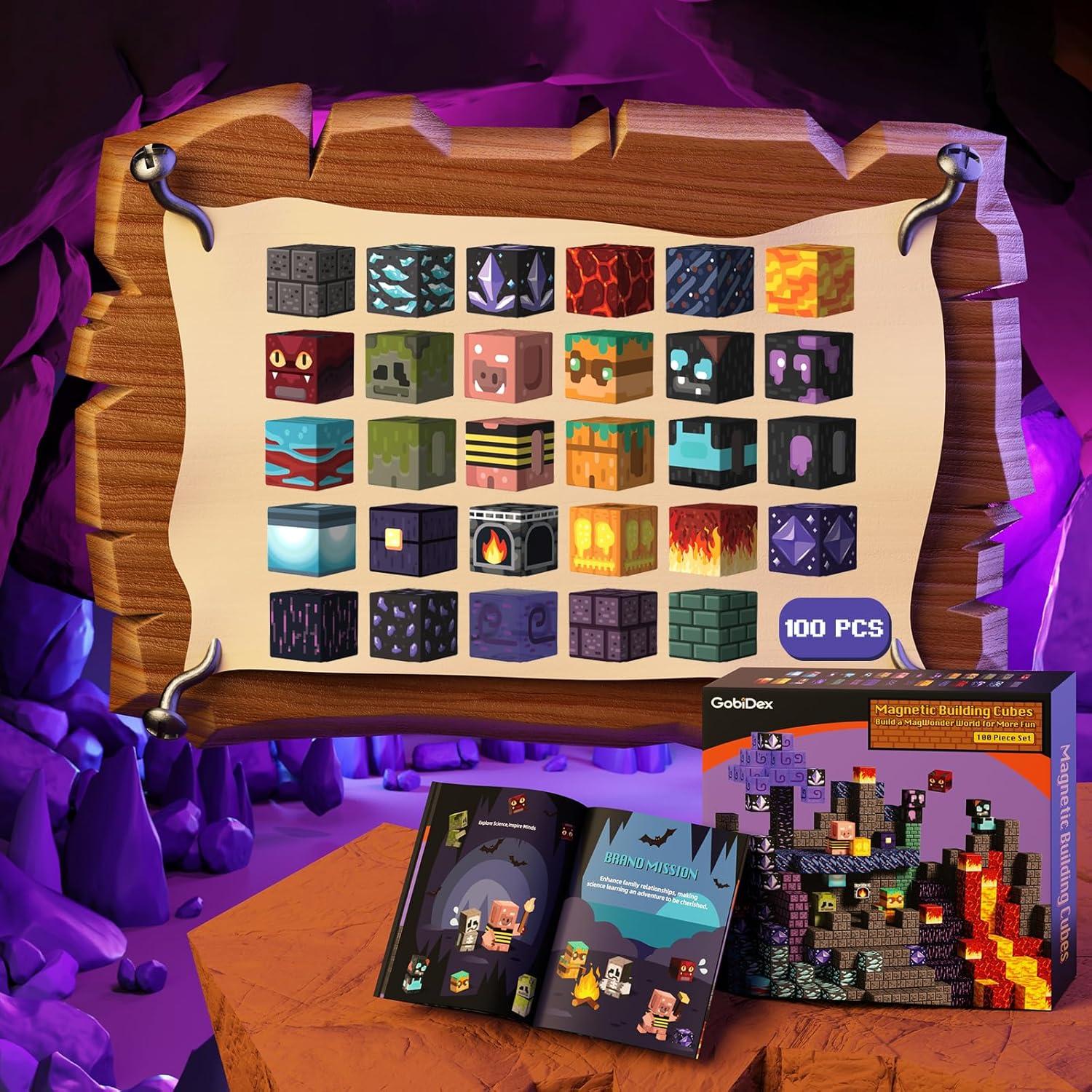 Juego de Bloques Magnéticos GobiDex 100 Piezas - Cueva