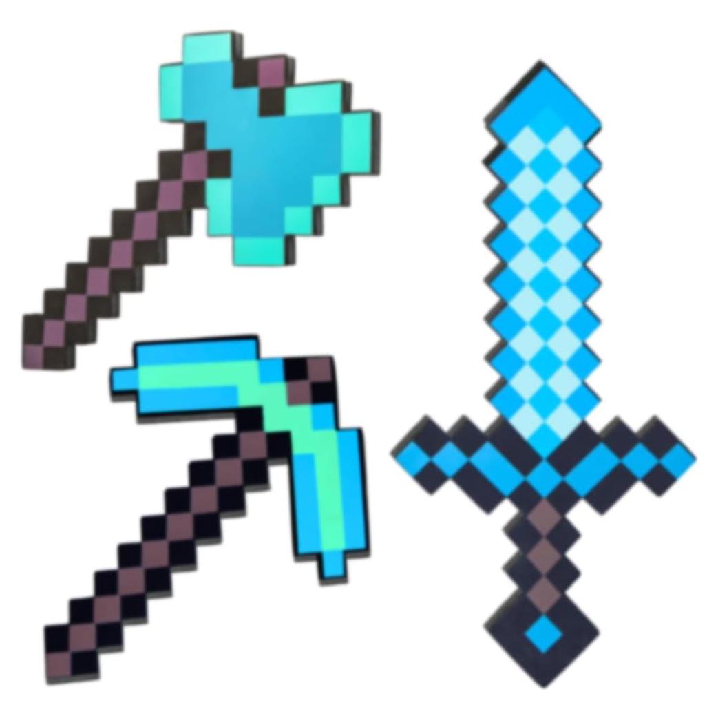 Juego de Rol 3pcs Espada, Pico y Hacha de Espuma Dpucle