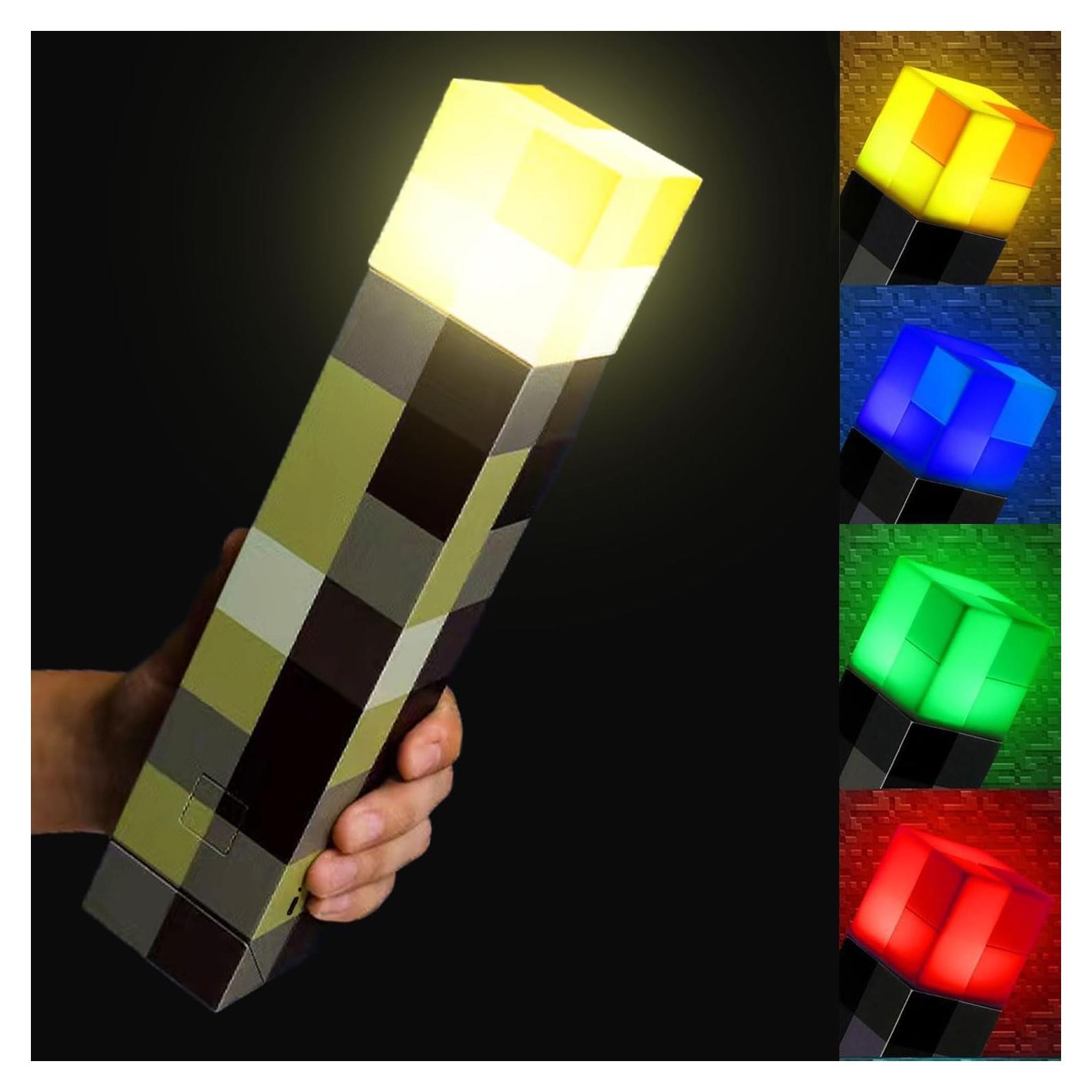 Lámpara de antorcha LED Genyerl 27.94 cm recargable USB 4 colores