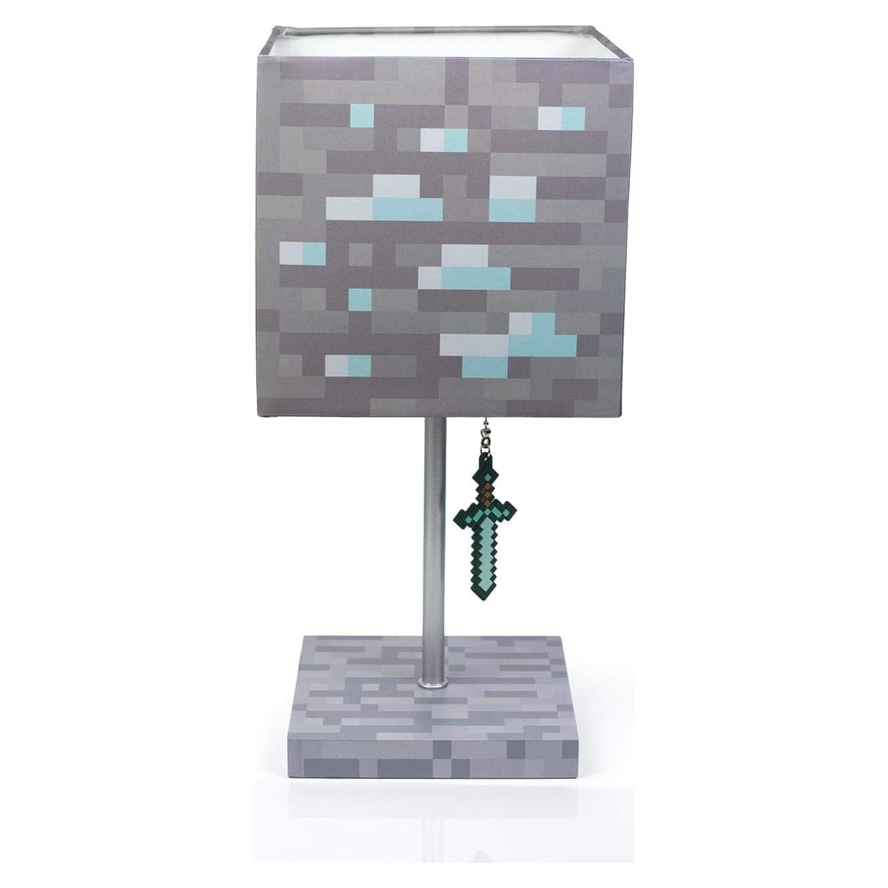Lámpara LED Minecraft Bloque Diamante 35.56 cm con Espada
