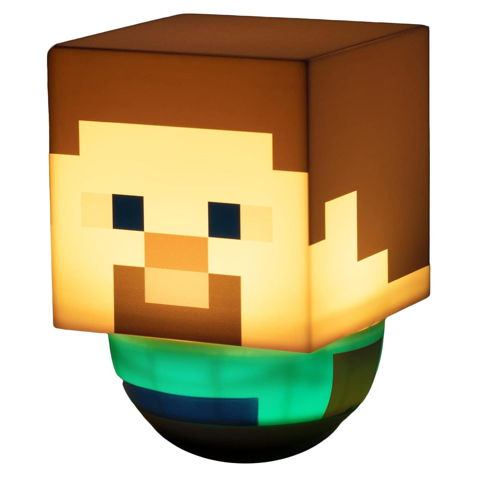 Luz Nocturna Steve Minecraft Paladone 12cm Multicolor