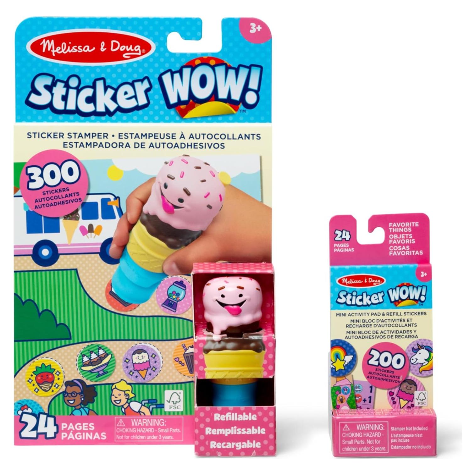 Melissa & Doug Sticker WOW! Helado 24 Páginas 500 Pegatinas