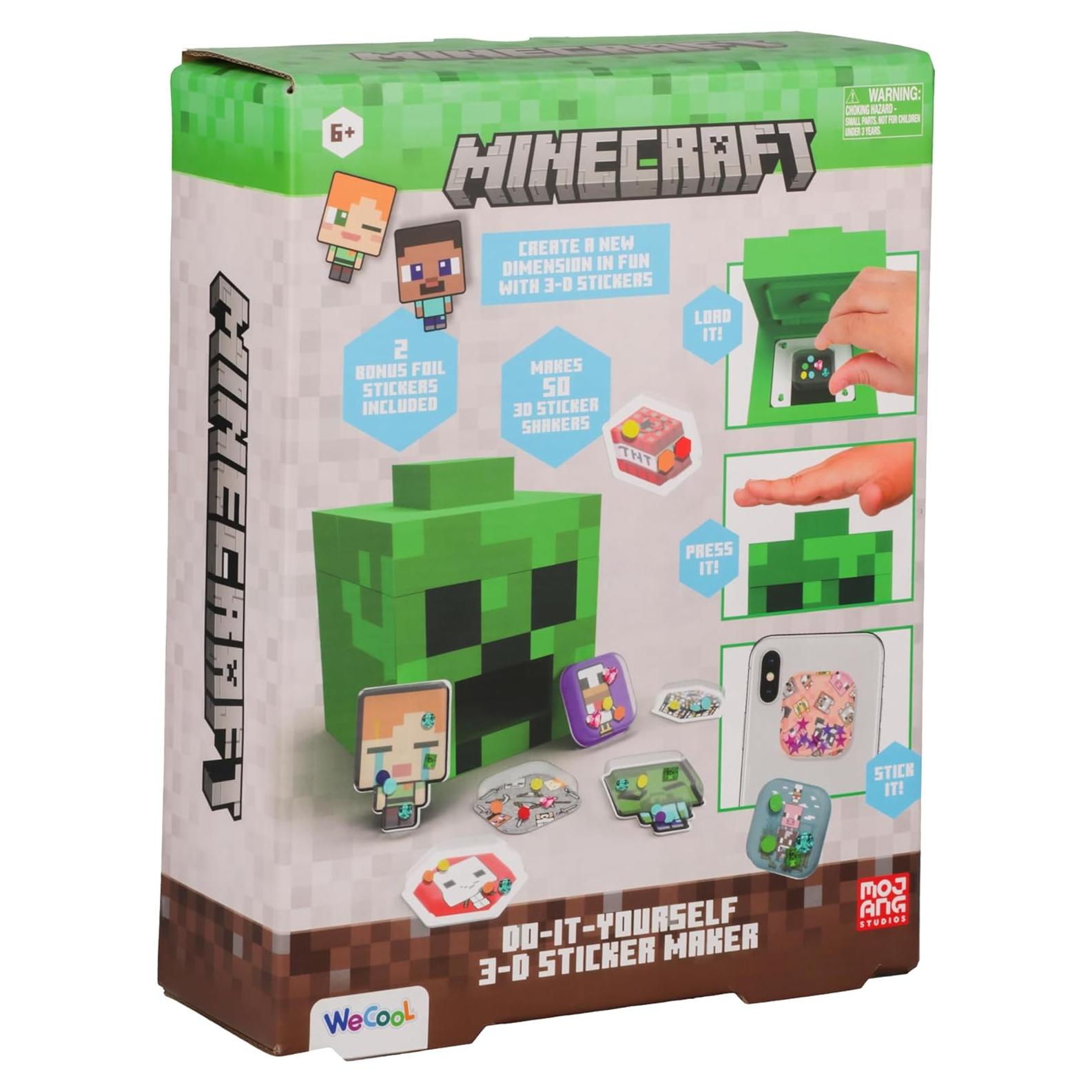 Hacedor de Stickers 3D Minecraft Creeper Paladone - Kit DIY para Niños