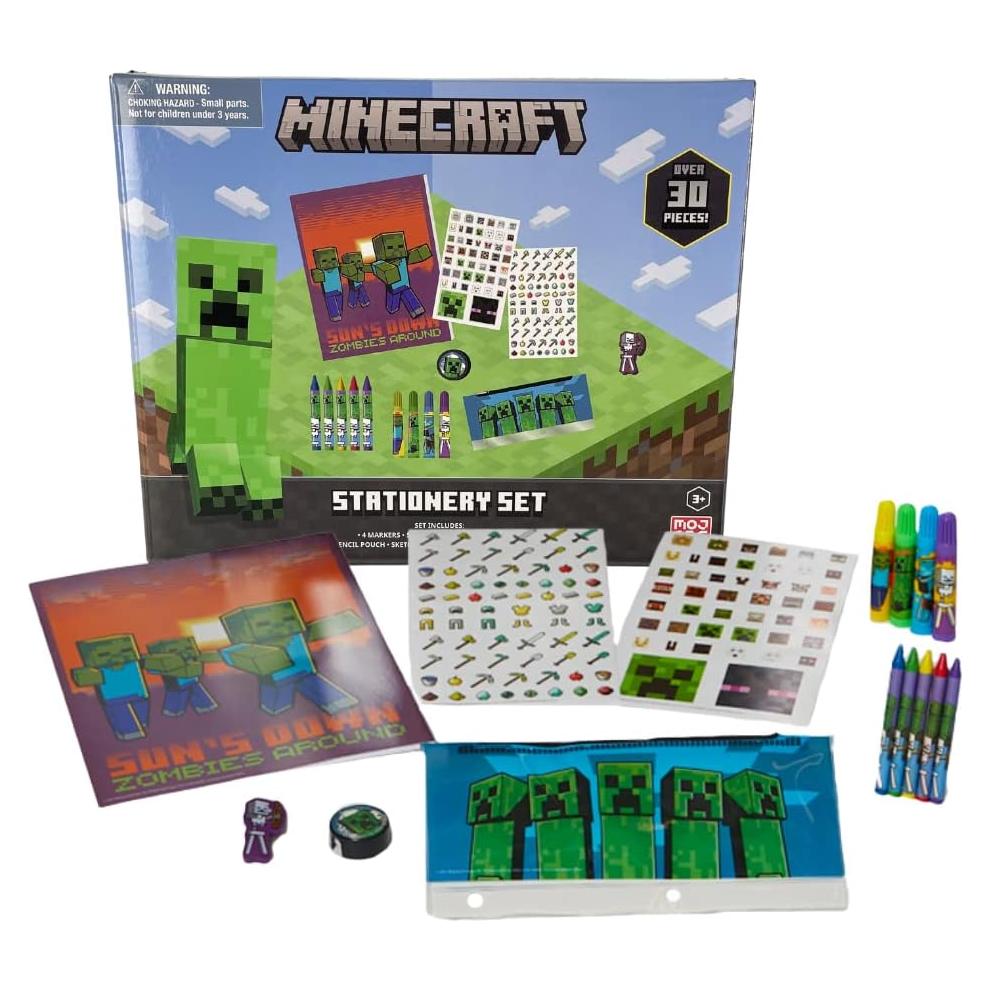 Juego de Arte Minecraft 30 Piezas con Estuche para Niños