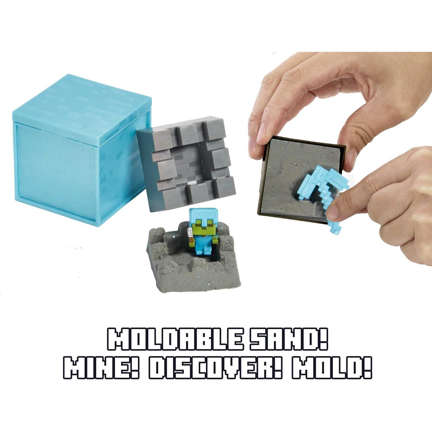 Set de Minería Minecraft Mini Elementales 2 Mattel con Arena