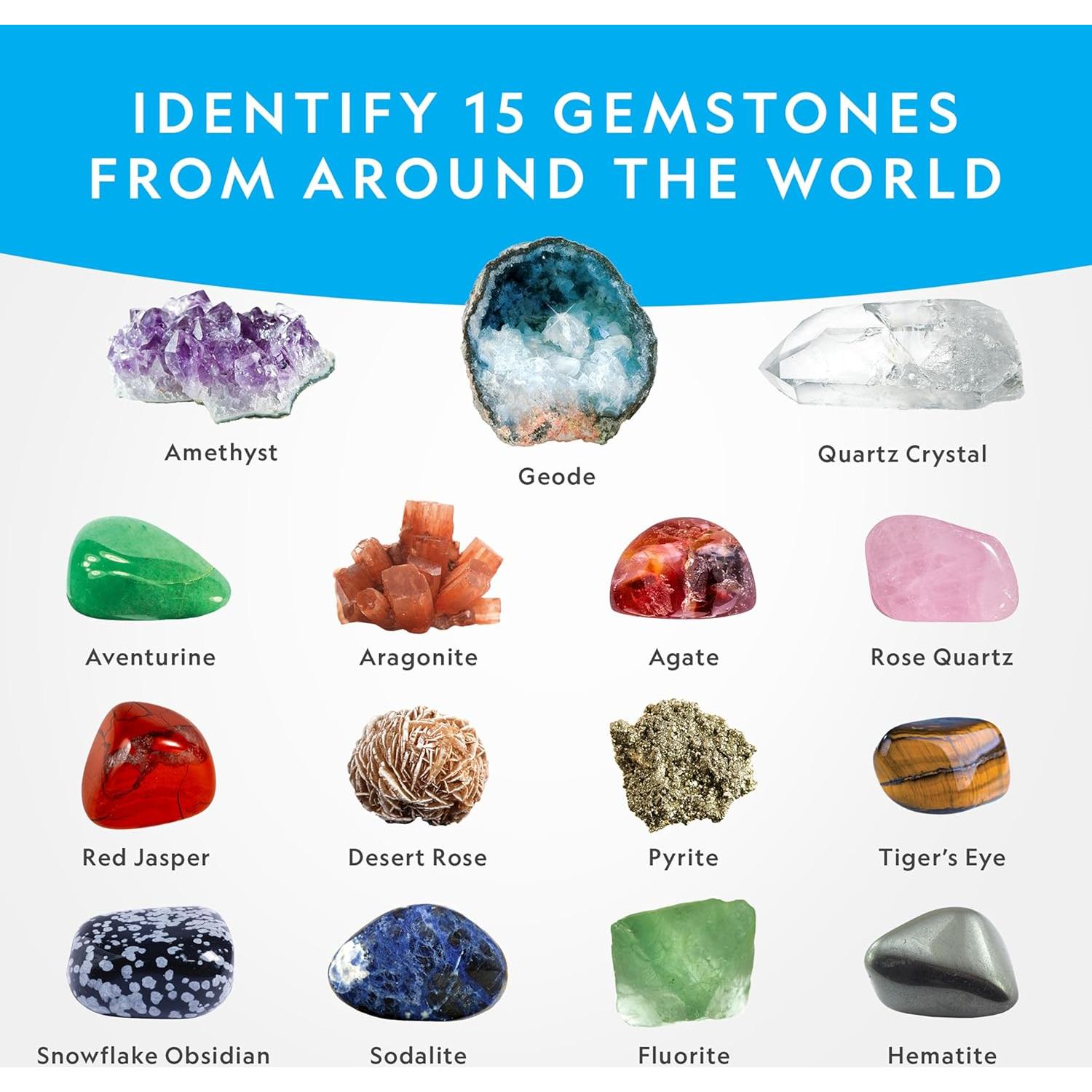 Kit de Excavación de Gemas National Geographic - 15 Gemas Reales