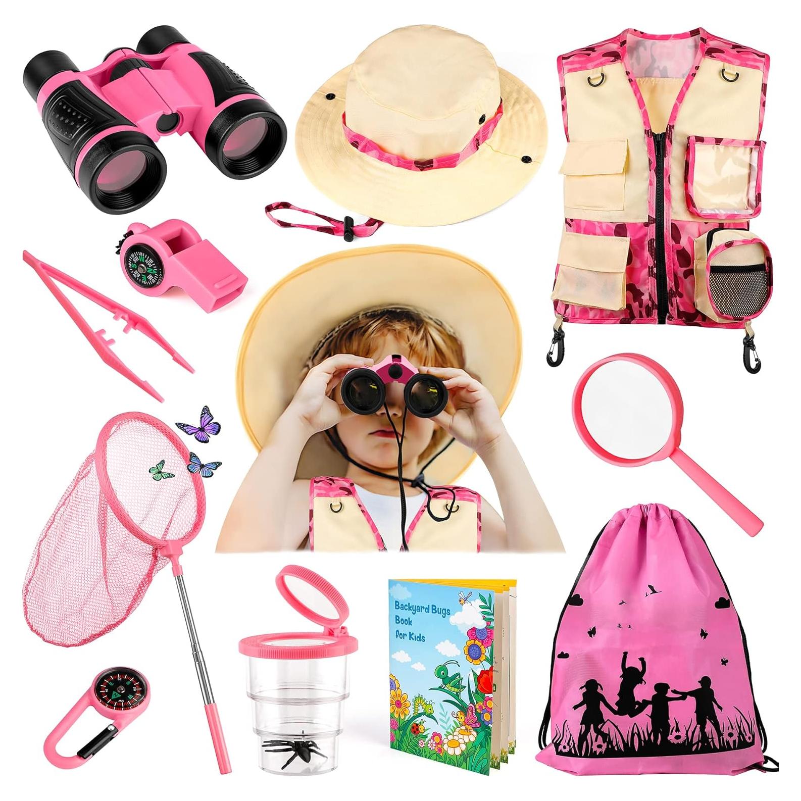 Kit de Exploración INNOCHEER para Niños 3-12 Años Camuflaje Rosa
