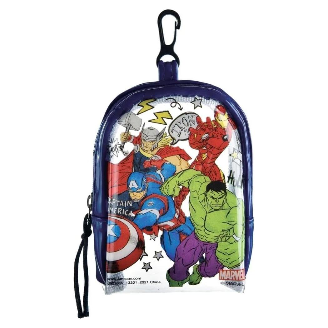 Clip de Mochila Marvel Avengers - Plástico Transparente Azul - 12.7x8.9 cm