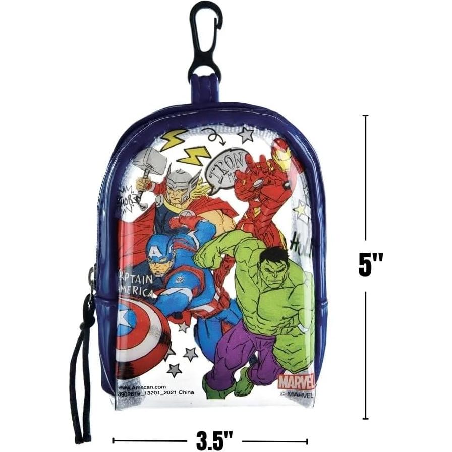 Clip de Mochila Marvel Avengers - Plástico Transparente Azul - 12.7x8.9 cm