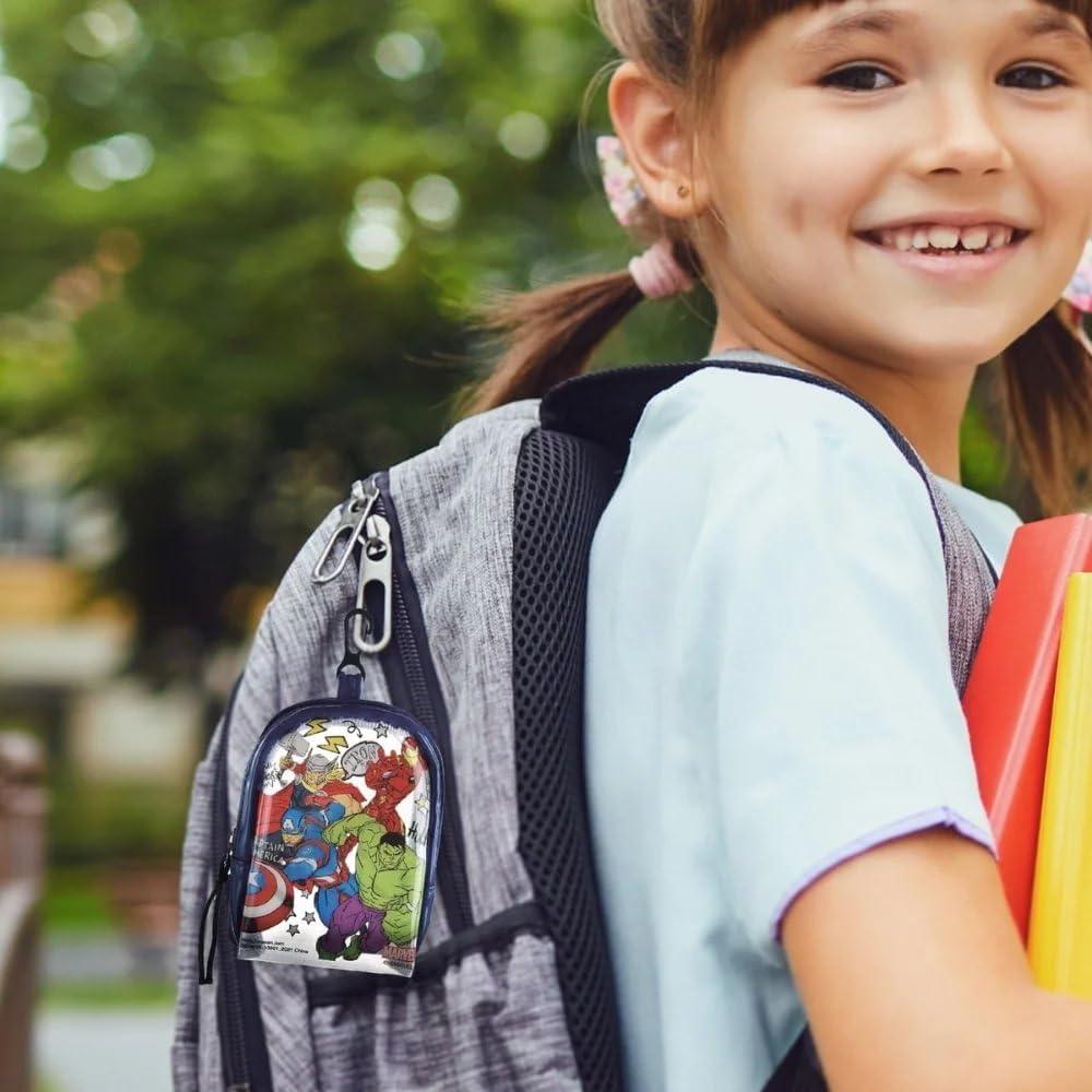 Clip de Mochila Marvel Avengers - Plástico Transparente Azul - 12.7x8.9 cm