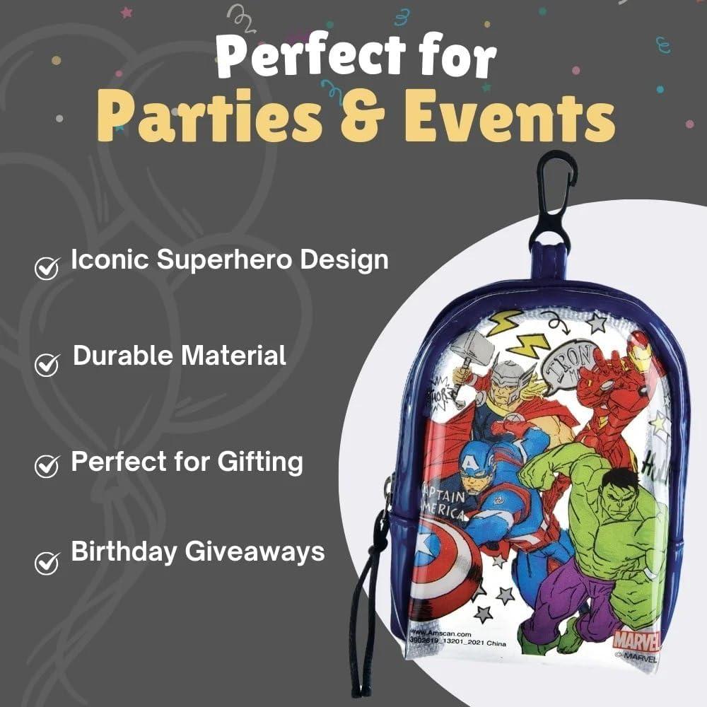 Clip de Mochila Marvel Avengers - Plástico Transparente Azul - 12.7x8.9 cm