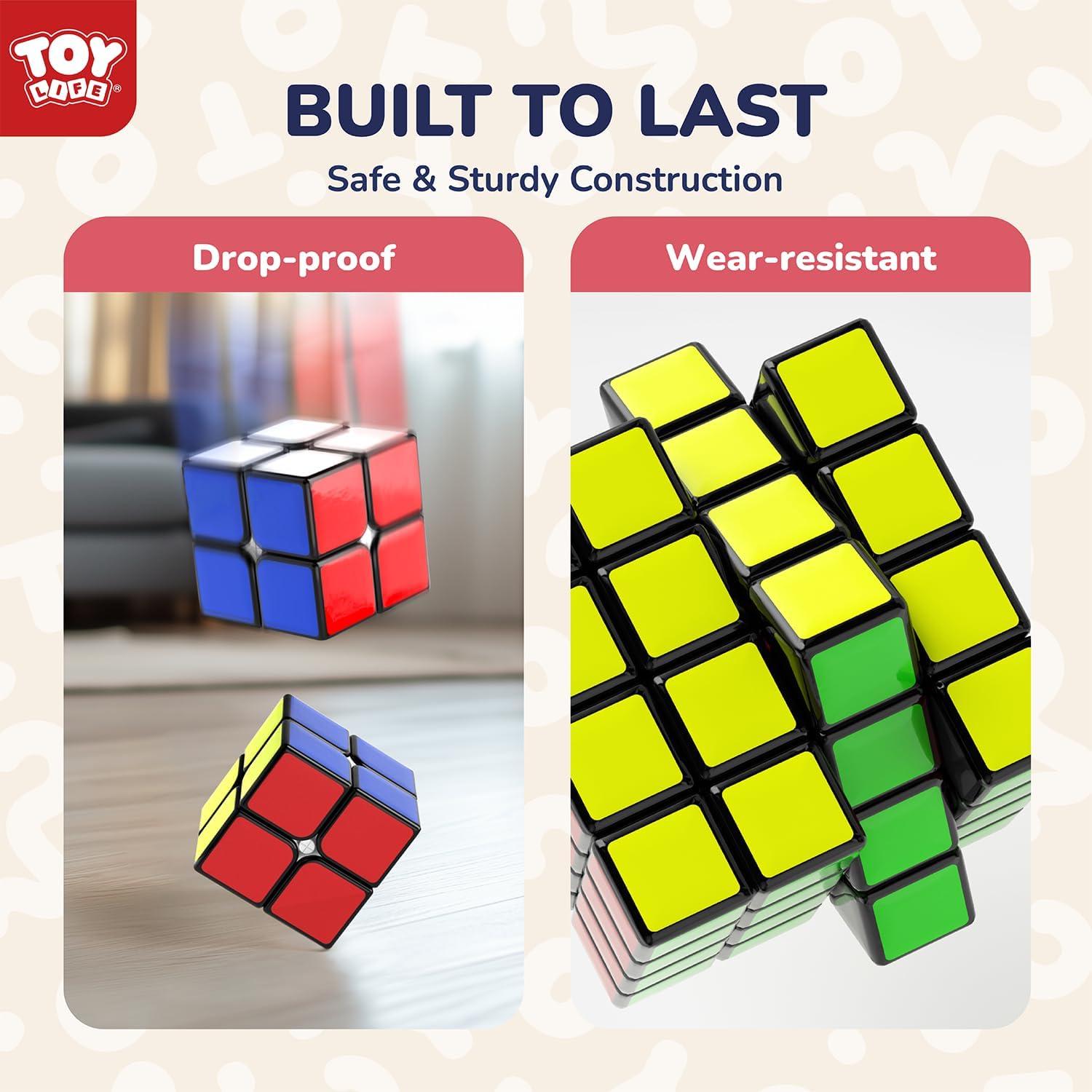 Conjunto de Cubos Mágicos STEAM Life 5 Pack - 3x3, 2x2, Pirámide, Megaminx