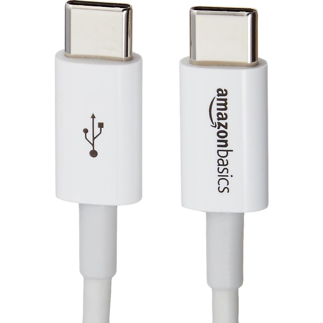 Cable de Carga Rápida USB-C a USB-C Amazon Basics 1.83m