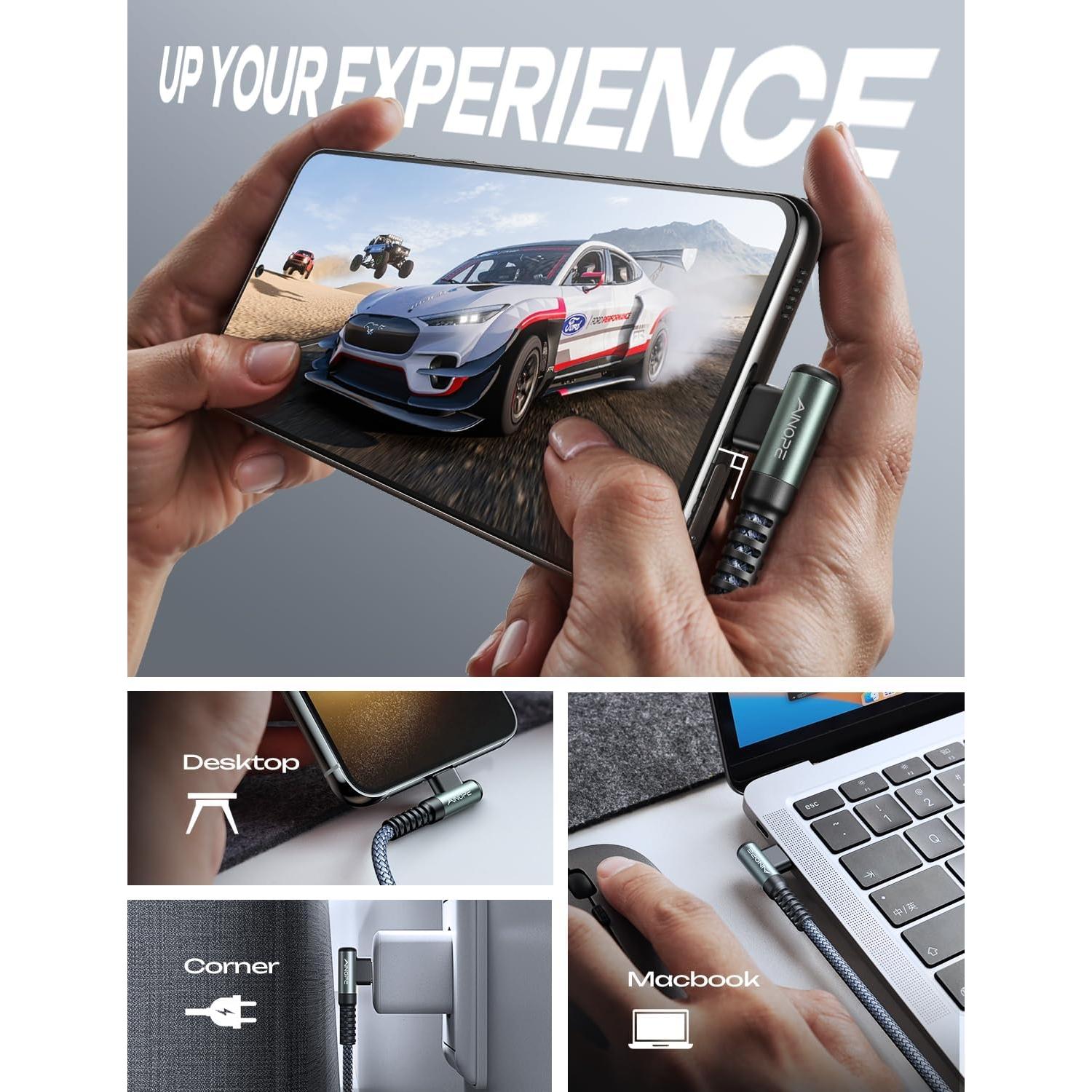 Cable USB C a USB C AINOPE 60W 2Pack 2m Carga Rápida