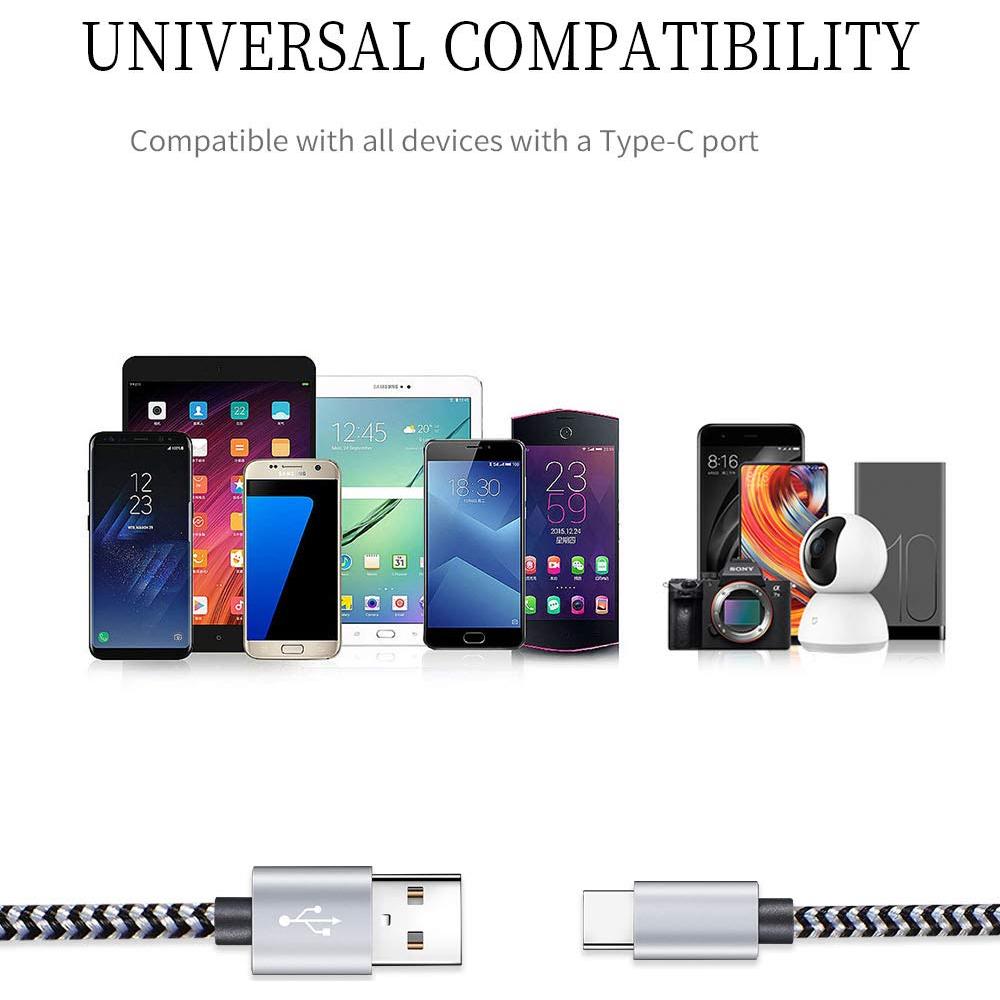 Cable USB Tipo C Teeind Tpc001 5 Pack 1.83m Carga Rápida 3A