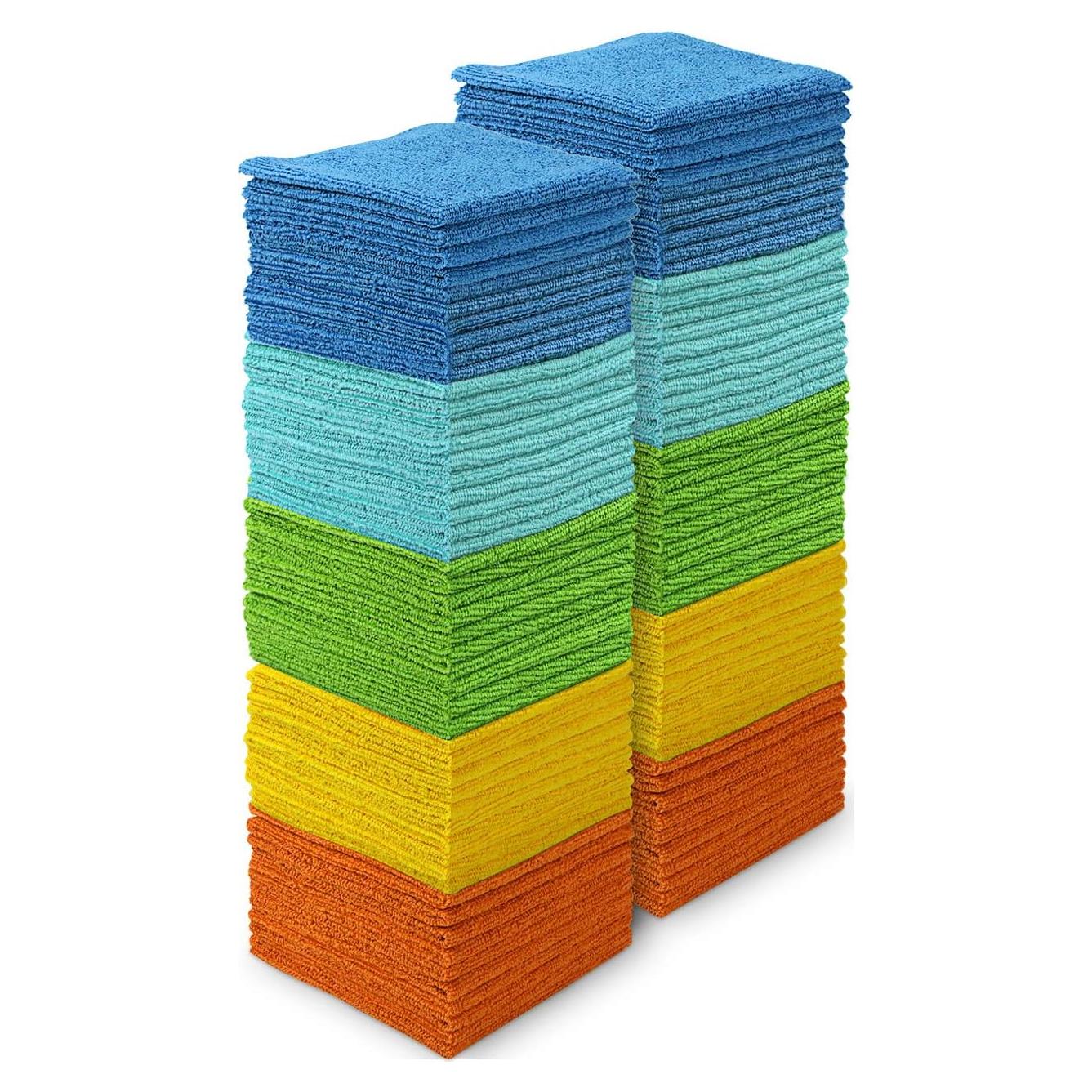 Paños de Microfibra AIDEA 100PK 30x30cm Suaves y Absorbentes