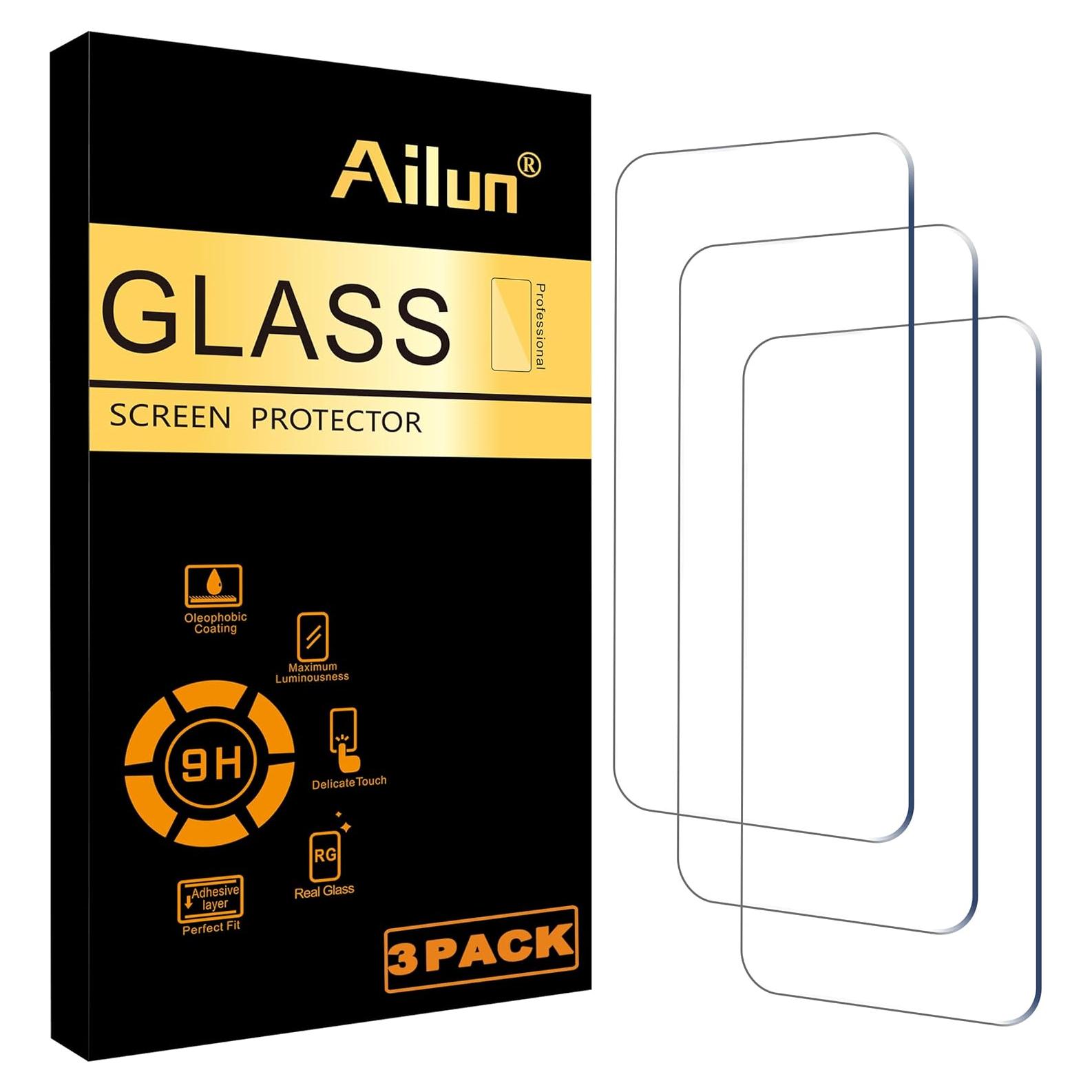 Protector de Pantalla Ailun Vidrio Templado para iPhone 16/15/15 Pro 6.1"