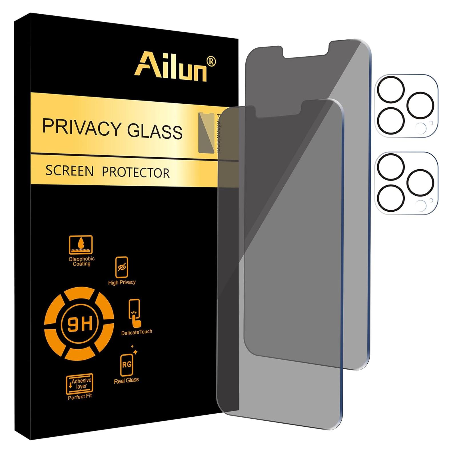Ailun Protector de Pantalla Privado y Lente para iPhone 13 Pro