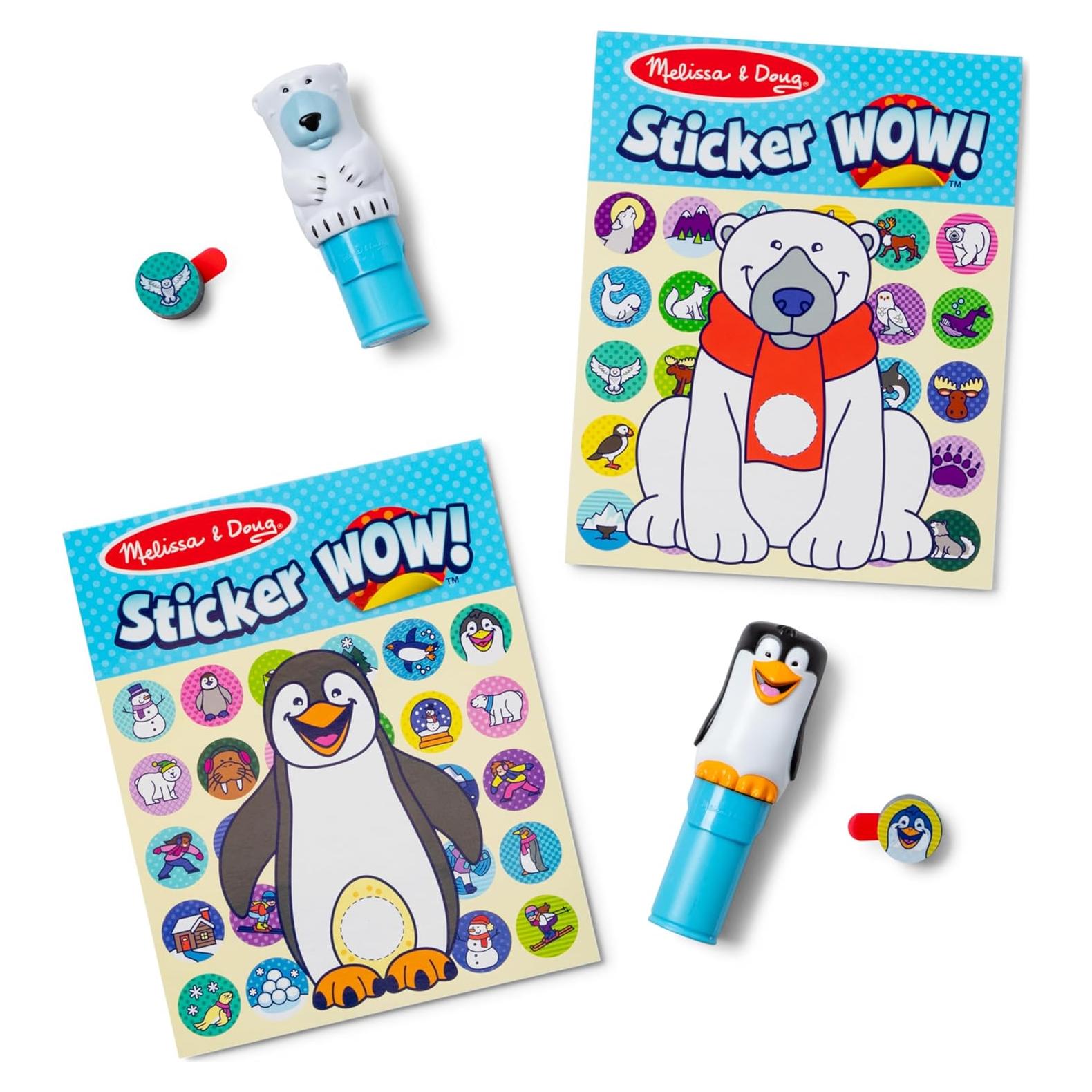 Melissa & Doug Sticker WOW! Invierno Oso Polar y Pingüino