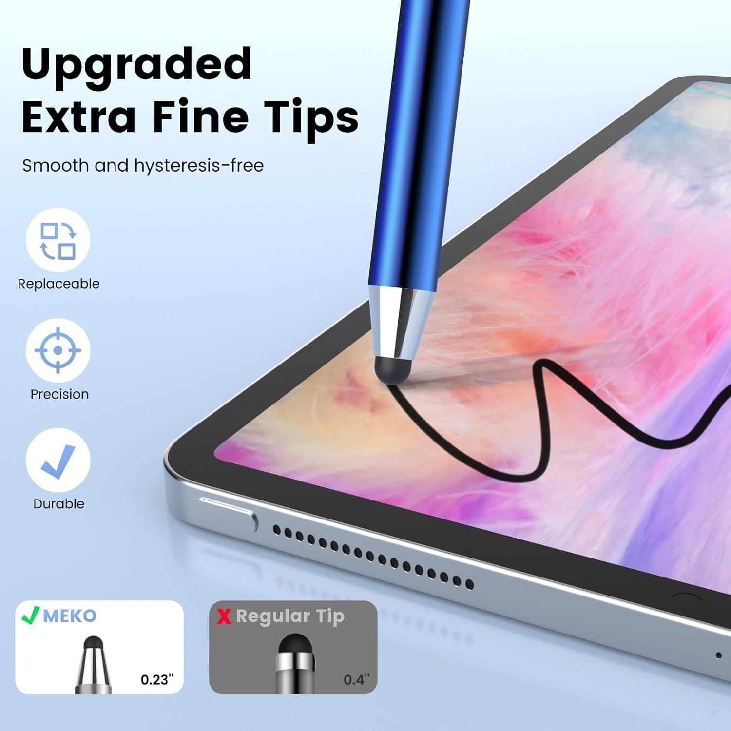 Bolígrafos Stylus MEKO 10 Piezas con 20 Puntas Reemplazo