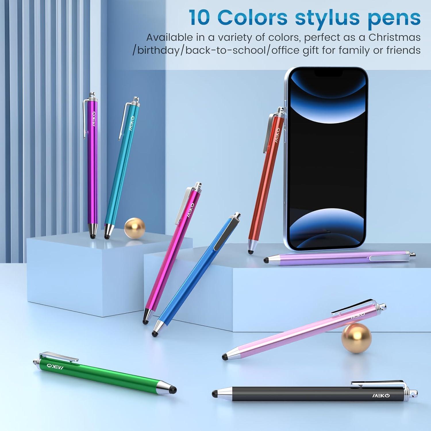 Bolígrafos Stylus MEKO 10 Piezas con 20 Puntas Reemplazo