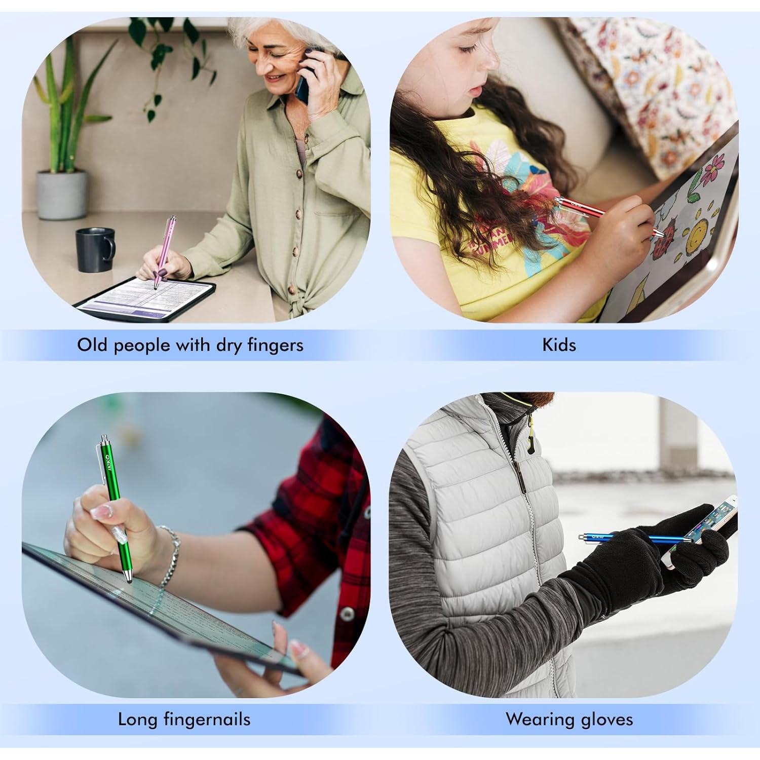 Bolígrafos Stylus MEKO 10 Piezas con 20 Puntas Reemplazo