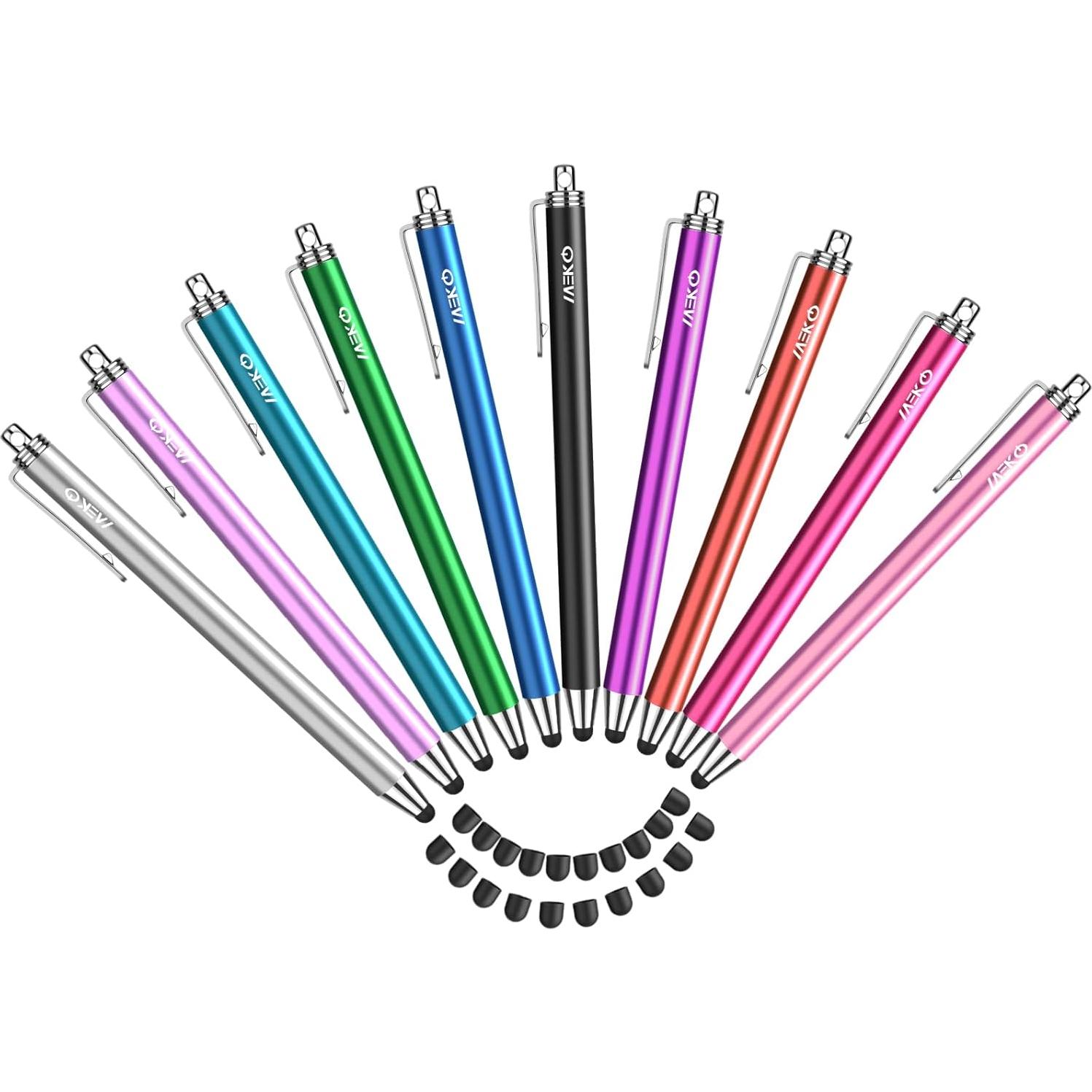 Bolígrafos Stylus MEKO 10 Piezas con 20 Puntas Reemplazo