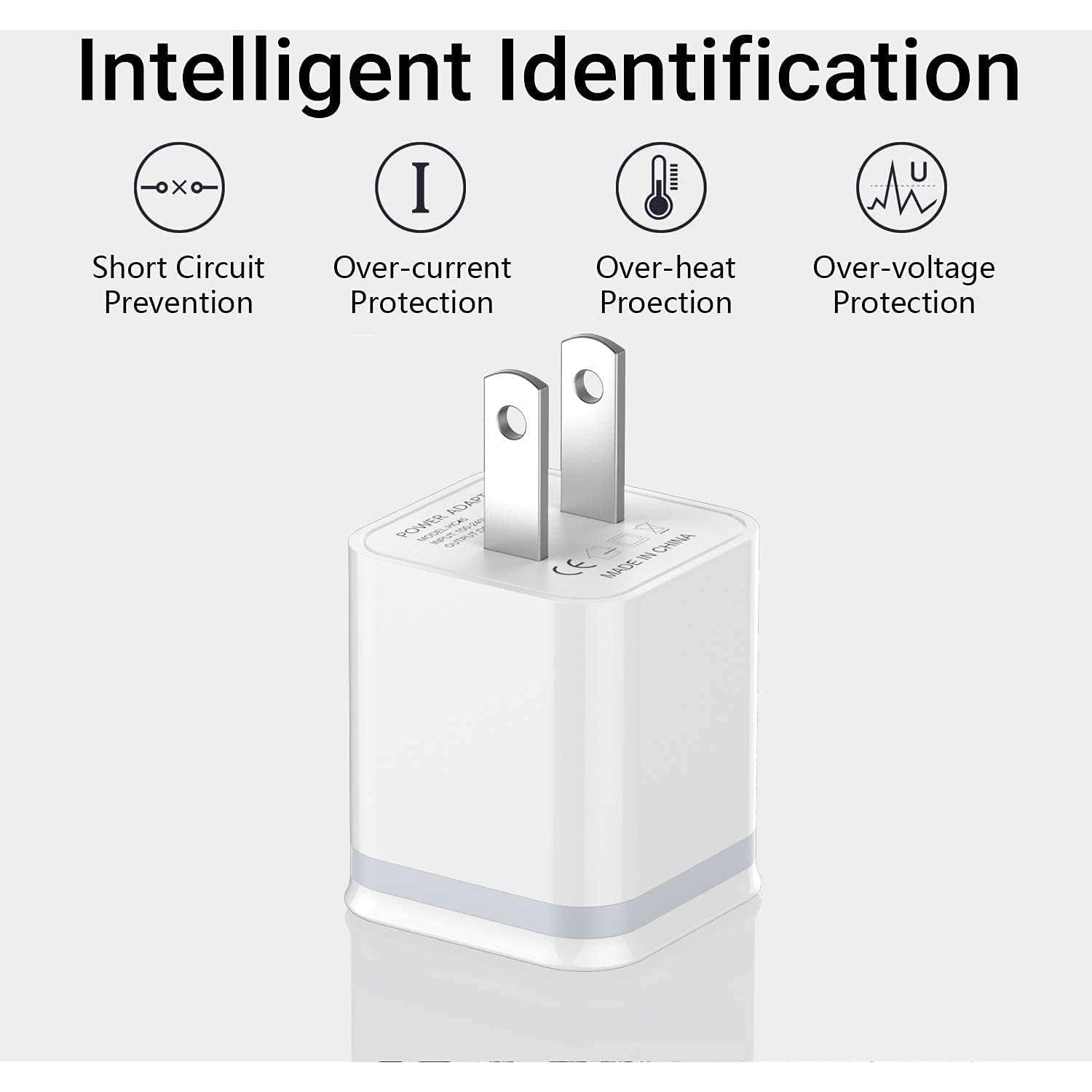 Cargador de Pared USB Doble Puerto LUOATIP 2.1A 5V - Paquete de 3